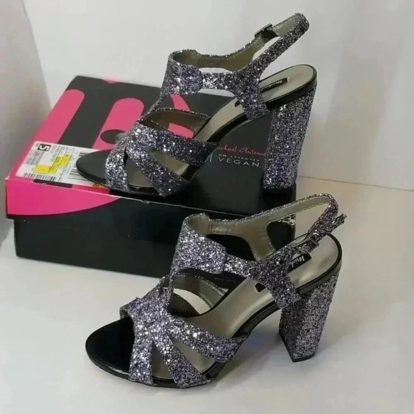 Michael antonio open toe heeled ankle strap sandal - Picture 2 of 10